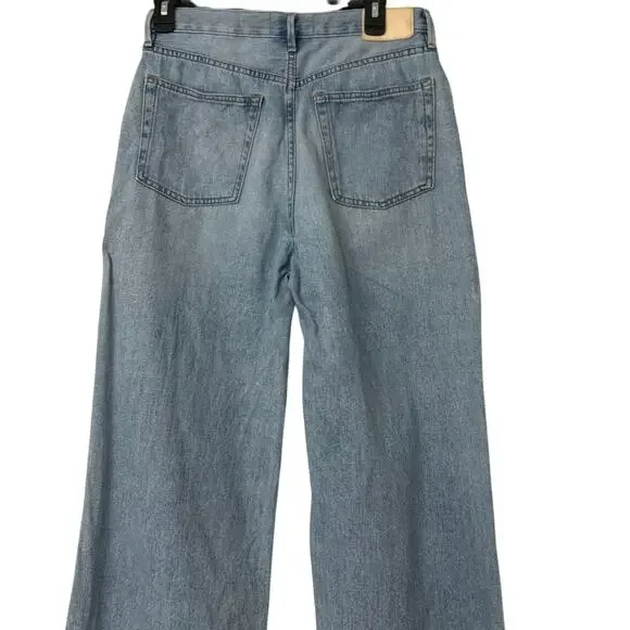 Everlane The Summer Wide Leg Jean Light Wash High Rise Women’s 28 - Picture 6 of 12